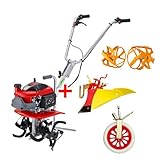 ホンダ 耕運機 プチな ニューイエロー培土器＋一輪移動タイヤ＋イエロースパイラルローター450セット