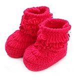 YideaHome手作り風 赤ちゃん用 子供用 幼児 可愛い 出産祝い ベビー靴 ニット靴 新生児 ベビーシューズ