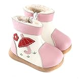 SSJH キッズ・ベビー　ショートブーツ　防寒靴 子供靴　女の子 シューズ ウインター　13.6cm-16.1cm ピンク/レッド/グリーン 3色