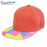 (オーシャンアンドグラウンド)Ocean&Ground ベースボールストレートキャップ レッド 56cm