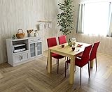 テーブル　つくえ　ダイニングテーブルセット　ダイニング5点セット ダイニングテーブル【4人がけサイズ】（カラー：ナチュラル）　ダイニングチェア（カラー：ブルー）2脚セット×2