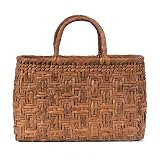 山下工芸 山葡萄コレクション バッグ 59 さわ皮/連続枡網代編縦模様/内布 幅34.5×奥行11×高さ22cm 91687