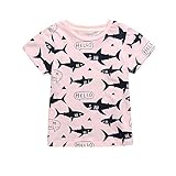 Tovadoo 子供服 ベビー服 男の子 女の子 トップス tシャツ 春夏 鮫柄 多色 可愛い プレゼント 通学 旅行 海遊び 2-7歳
