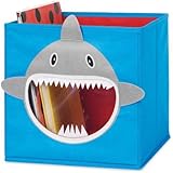 Whitmor Madeからポリプロピレン、ペーパー、ビニール、耐久性、楽しい、カラフル、、グレーShark Collapsibleストレージキューブ