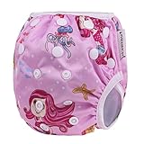 Ligangam 水あそびパンツ女の子 男の子 水着 スイムパンツ オムツパンツ スイミングパンツ スイミング教室・公園・海水浴・温泉旅行 柔らかい 通気 洗える オムツ機能付 再利用可能 ボタンでサ