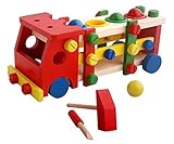 知育玩具 木製 組み立て トラック ブロック 幼児 おもちゃ 大工セット