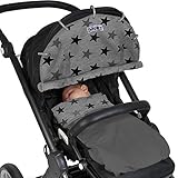 Dooky Pram Shade - Grey Star by Dooky
