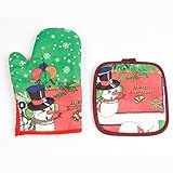 (B, Multicolour) - Transer Kitchen Heat Resistant Oven Mitts Oven Gloves Cooking Gloves and Pot Hold