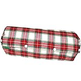 acortile 抱っこひも収納カバー L 日本製 【タータンチェック/白×グレー】 90日保証 リバーシブル 裏生地グレー シッカリ生地