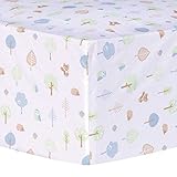 Trend Lab Forest Tales Animals Fitted Crib Sheet, White/Blue/Green/Brown, 6 Count by Trend Lab [並行輸入