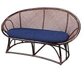 今枝ラタン ソファ パープル 幅140×奥行65×高さ80cm ラブチェアー A-340CN-尾州