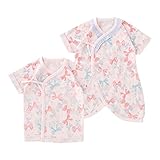 (チャックル) chuckle *スウィートガール*リボン柄新生児肌着2枚セット【春夏素材】 ピンク 50-60cm P6068-00-20