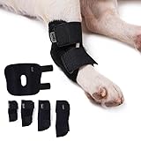 【伸縮マジックテープ搭載】犬用サポーター 足保護 関節プロテクター リハビリ ケア用品 小型犬〜大型犬 舐め防止 老犬介護 術後ケア 耐衝撃 足の保護 犬猫兼用 (S)