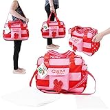 iSafe Changing Bag Luxury Quality Complete With Changing Mat (New Design ) - Bow Dots by iSafe-Bag-D