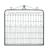 Large Country Inspired Metal Gate Sage Green Wall Decor [並行輸入品]