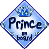 PRINCE JEWEL non Personalised novelty baby on board car window sign. by Just The Occasion