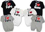 (アイラブパパアンドママ)【I lovePaPa&Mama】 アイラブパパ&ママ ラブ小悪魔 綿スムス コンビドレス ロンパース カバーオール 50cm/60cm 50-60 ママブラック