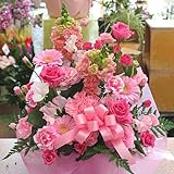 季節の花 フラワーアレンジメント　おまかせC(ピンク系)「誕生日」「お祝い」「お見舞い」「ギフト」商品画像配信付