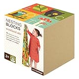 Petit Collage Abc Nesting Blocks Woodlands [並行輸入品]