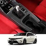 FOR 新型 シビックタイプr fl5 マニュアルトランスミッションセンターコントロールパネルギアパネル装飾ステッカー改造シビックタイプr fl5アクセサリー (カーボンファイバー)