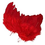 Refaxi 新生児ベイビーガールズボーイズエンジェルウィングスコスチューム写真写真プロップ（レッド）