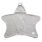Tuppence&Crumble(タッペンスアンドクランブル) 星型アフガン Star Wrap スターラップ 0-4ヶ月用 グレー