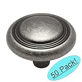 Cosmas 2202 WN風化ニッケルキャビネットハードウェアノブ – 1 – 1 / 4 "直径、50-pack