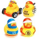 Race Car Driver Rubber Ducks (1 dz) [並行輸入品]