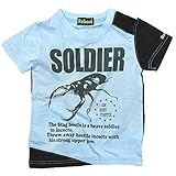 《初夏盛夏対応》 Reboot(リブート) 40/2天竺クワガタ虫SOLDIER半袖Tシャツ 120cm/Bu NO.AH-1881308