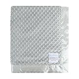 My Blankee Minky Dot Baby Blanket, 30 x 35, Silver by My Blankee