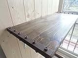 棚板　シェルフ 男前 家具 インテリア ＤＩＹ アイアン 木材 自分で作るカッコいいウォールシェルフ (90ｃｍ, ブラウン)