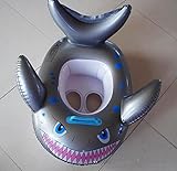 浮き輪　子供用 ベビー 足入れ プール 海 フロート　シャーク　サメ 空気ポンプを贈る
