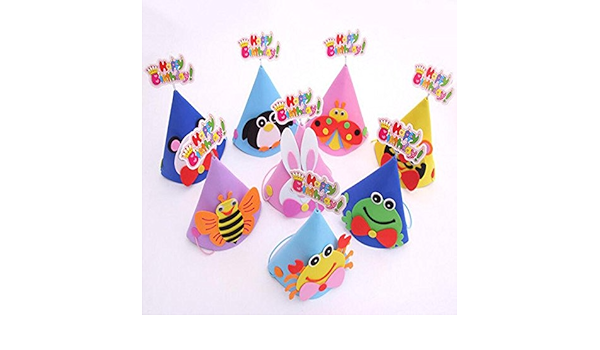 Amazon Co Jp ハッピーバースデー ハット 動物 帽子 誕生日会の主役に最適 かわいい Happy Birthday Hat ランダム出荷 おもちゃ