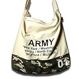 クシュッとルーズなキャンバス素材のロゴプリントショルダー AM