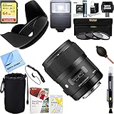 Sigmaアート広角レンズAF 35 mm f1 . 4 DG DG HSMレンズfor Nikon ( 340306 ) + 64 GB究極フィルタ&フラッシュ写真バンドル