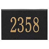 Whitehall製品1426bg壁メールボックスPlaque with 1行、ブラック