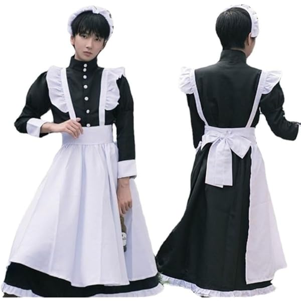 Amazon.co.jp: [TUTUJI] メイド服 ロング コスプレ衣装 メイド