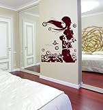 美しい女性ガールズファッションスタイル子供部屋子供スタイリッシュな壁アートステッカーデカールg9796