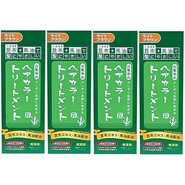 Amazon | 昆布+馬油で髪にやさしい ヘアカラートリートメント ブラウン