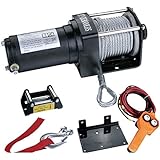 【６ヶ月保証付】【三方良し】電動ウインチ 12V 3000LBS（1361kg）ワイヤーロープ 電動 ウインチ 防水仕様［DC12V 車 カー 電源 ホイスト 引き上げ機 牽引 けん引］ ホイスト 巻上げ機