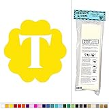 レターT初期 – Fun Inフラワー子供用女の子ベビー部屋 – ビニールステッカーデカール壁アート装飾 イエロー 061116W5379_Yellow