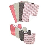Trend Lab Baby Cocoa Coral 8 Piece Bib and Burp Cloth Bouquet Set by Trend Lab LLC [並行輸入品]