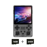 Powkiddy RGB20SX ポータブルゲーム機 RK3566 WIFIとBluetooth対応 ARM quad-core 1.8GHz OpenSourceシステム 4.0インチ レトロゲーム機 16+64GB 透明黒