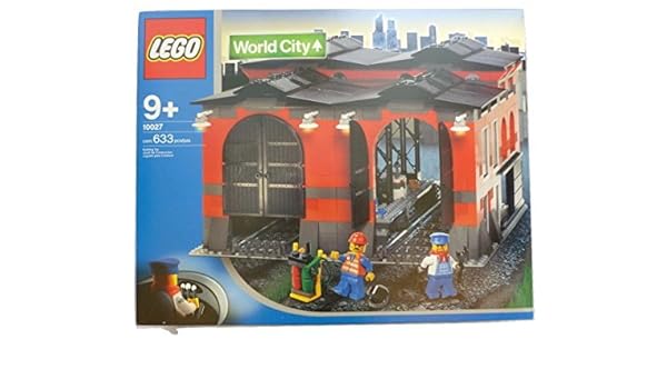 lego train engine shed