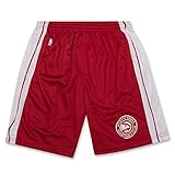 NBA BoysアスレチックスポーツBirdseye Shorts with Elastic Waistbandとロゴ M レッド