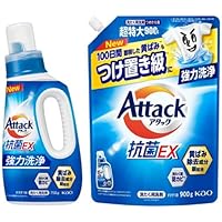 Attack 抗菌EX 液体洗剤 1800g×12個セット Attack 抗菌EX 液体洗剤 1800g×12個セット ヨドバシ.com