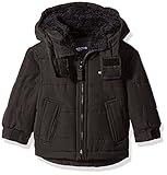 ロンドンフォグBaby Boys ' Heavyweight Teddy Faux Fur Linedクラシックバブルジャケット カラー: ブラック