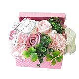 誕生日 プレゼント 女性 花 プレゼント ギフト ソープフラワー (お花の宝石箱ピンクＳ)