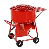 モルタルミキサー 赤 混合量80L ドラム容量100L 物置き台付き 電動 ミニミキサー ミニモルタルミキサー 電動ミキサー 混練ミキサー 混練機 攪拌機 かくはん機 電動モルタルミキサー コンクリー