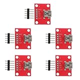 Perfk USB Micro-B メス　Mini-B　5ピン　ブレークアウトボード　5個　モジュール　充電コンバータ　